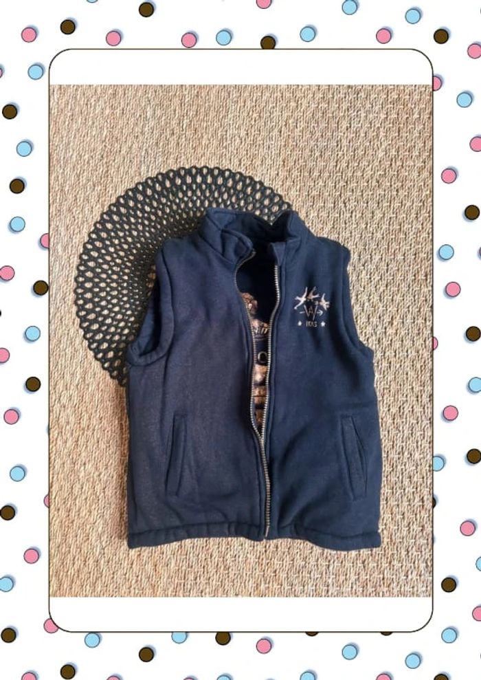 Doudoune marine gold réversible