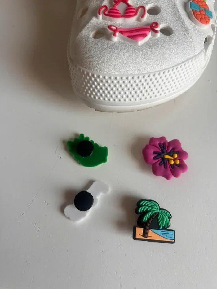 Lot de 9 charms / déco crocs été tropical - photo numéro 2