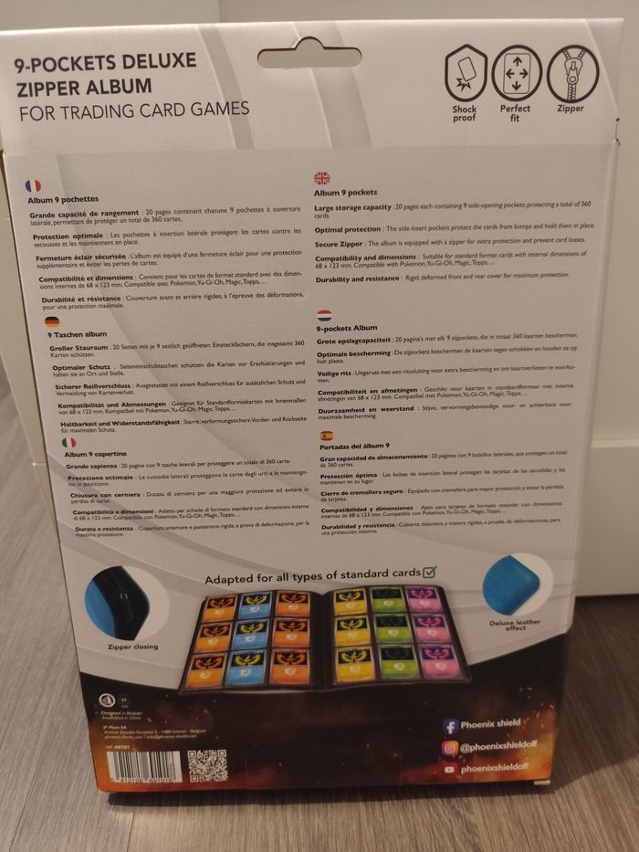Classeur rangement cartes Pokémon magic Yu-Gi-Oh zip rigide latérale 360 cartes - photo numéro 2