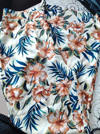 Pantalon fleur jambes larges