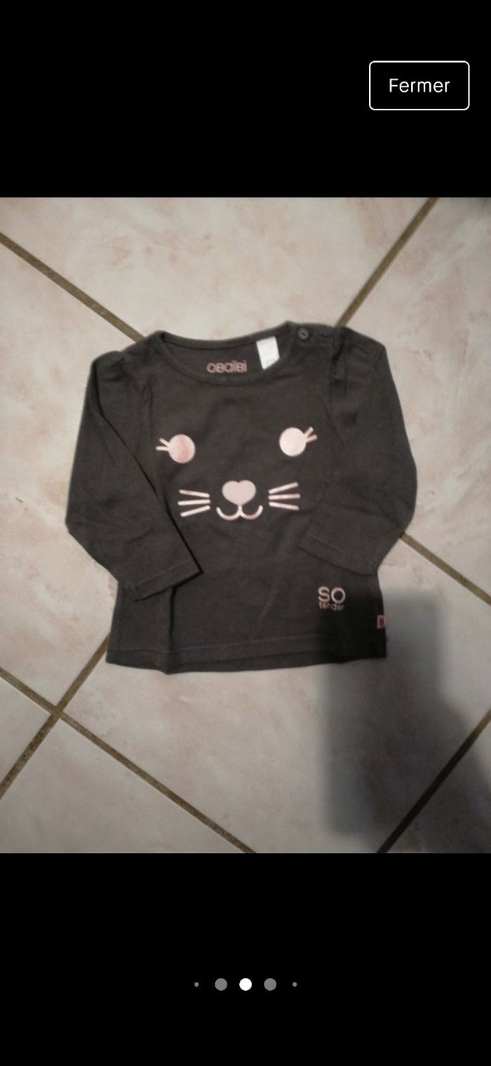 Lot hauts fille 6mois - photo numéro 2