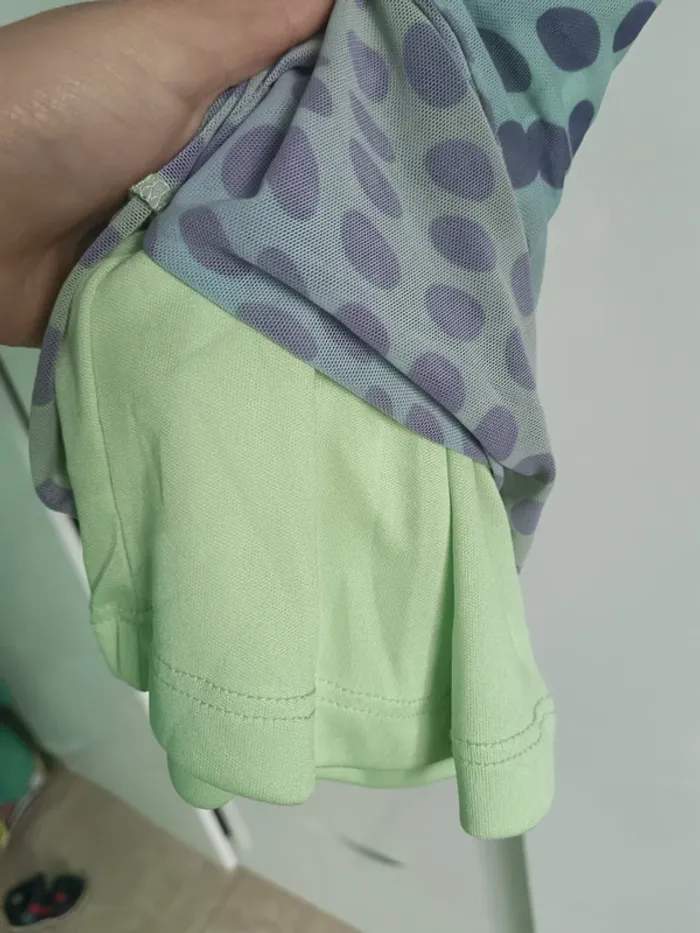 Pantalon vert bleu à pois bleu et pattes d'éléphant Taille S Primark - photo numéro 6