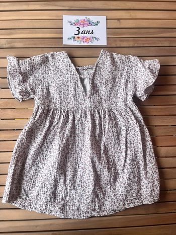 Robe en coton fleurie Zara 3 ans