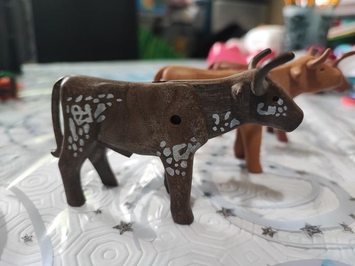 Playmobil 3 Longhorn vache boeuf - photo numéro 4
