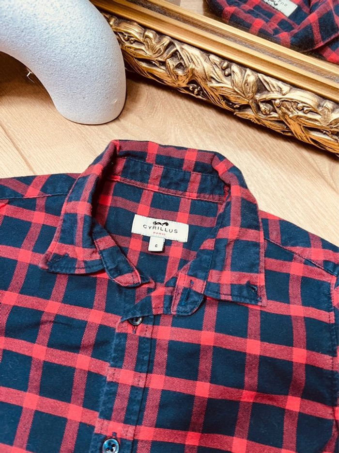 Taille 6 ans ensemble 3p garçon Cyrillus TAO kiabi marine rouge jean * carreaux * 💙 - photo numéro 3