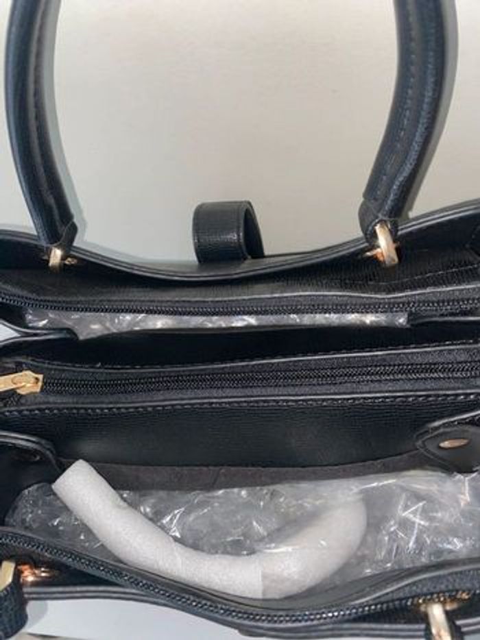 Sac à main noir 3 poches multi rangement gallantry - photo numéro 4