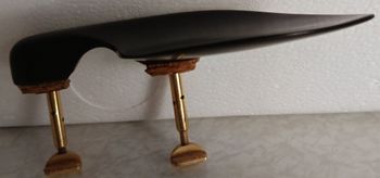 Noir Violon Mentonnière Avec Deux Pièce Style Doré Bouché Pince ,4/4