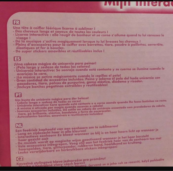 Tête à coiffer licorne interactive Lexibook - photo numéro 5
