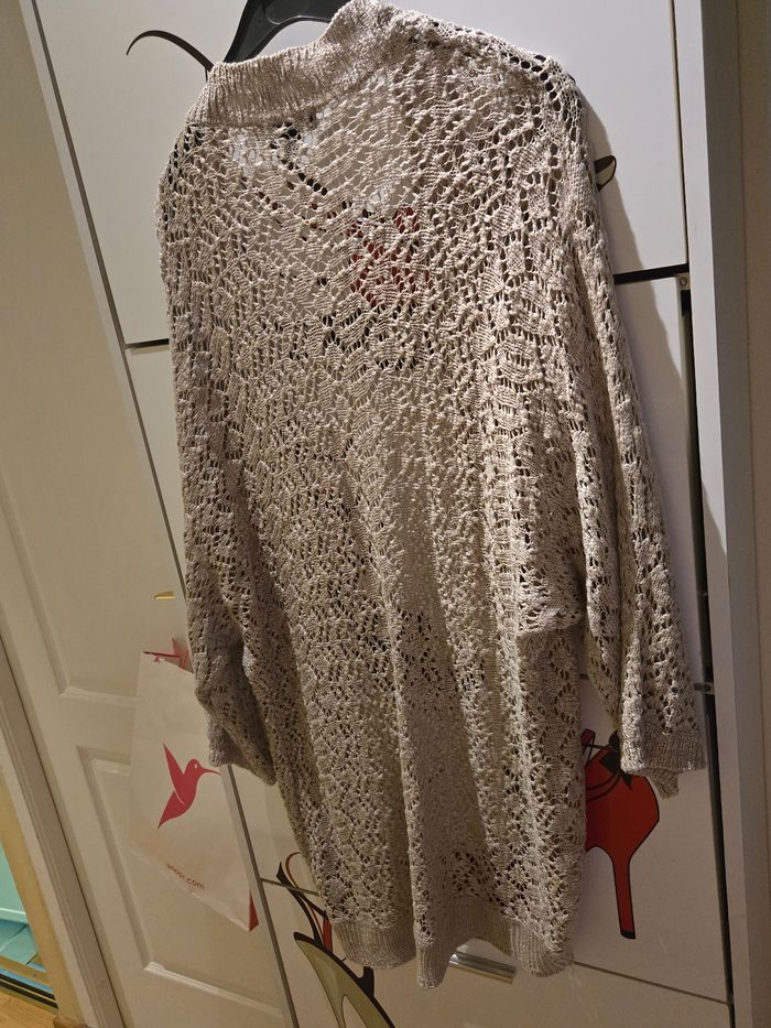 Gilet ajouré beige T.M 38/40 oversize Primark - photo numéro 3