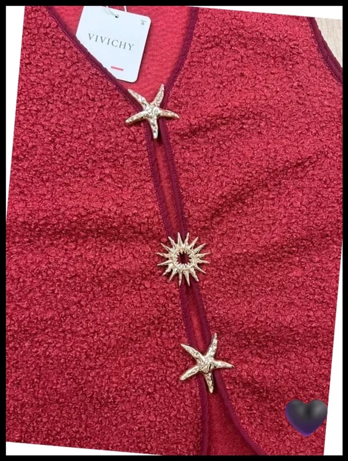 veste sans manches femme neuf rouge top femme taille 38 taille 40 taille 42 gilet - photo numéro 2