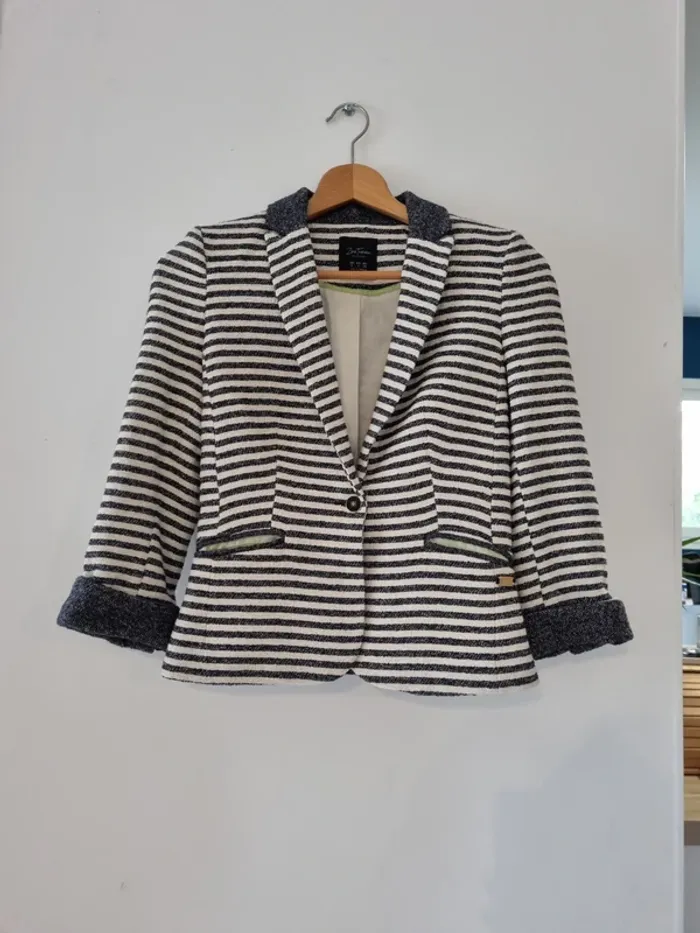 Veste blazer marinière