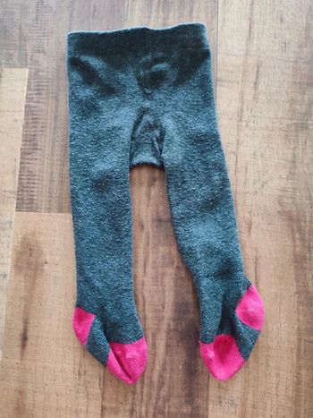 Collant bébé fille gris et rose fushia taille 0/3 mois