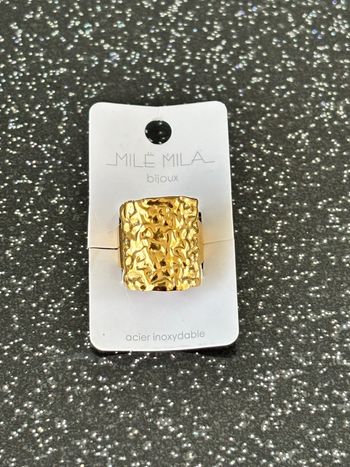 Neuf - bague ajustable acier inoxydable 