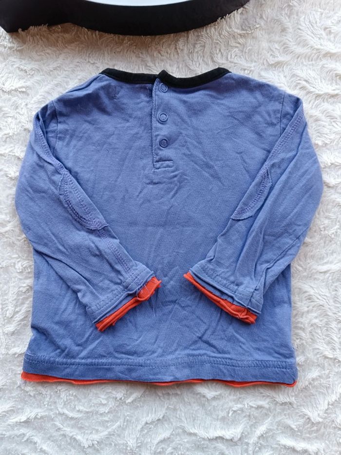 Tee shirt chemise manches longues Garçon 18 mois chien super reporter Tissaia 100% coton - photo numéro 8