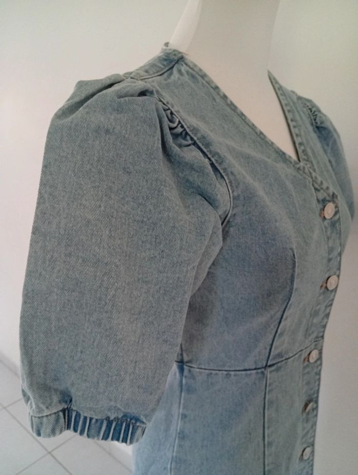 Pieces - Robe en jeans taille XS | manches "bouffantes" - photo numéro 7