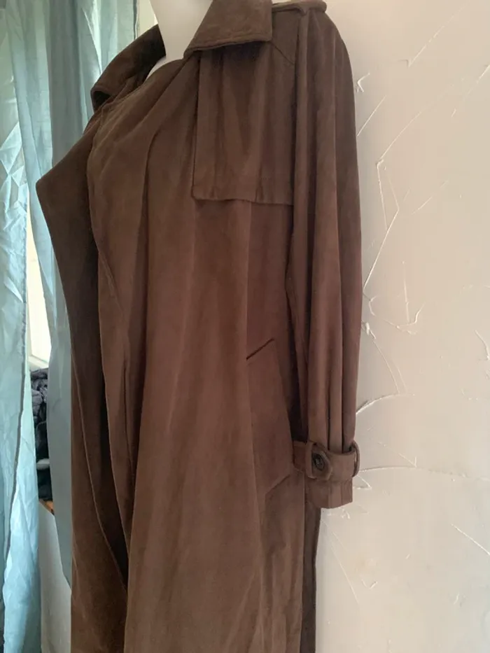 Trench gabardine Zara taille S kaki - photo numéro 3