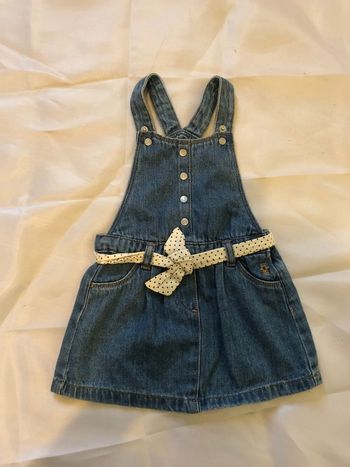 Robe salopette en jean bébé
