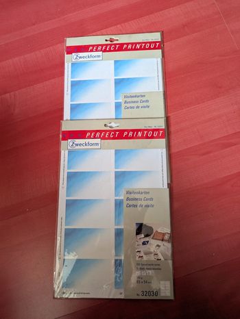 Lot de 2 sets pour création cartes de visite