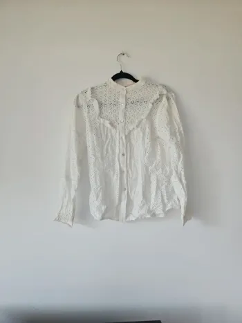 Chemise blanche broderie anglaise Camaïeu taille 38 / M