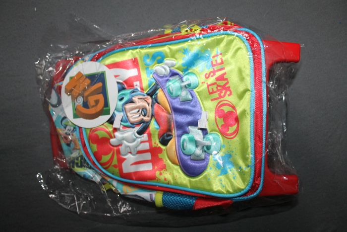 beau cartable à roulettes mickey multicolore - photo numéro 3