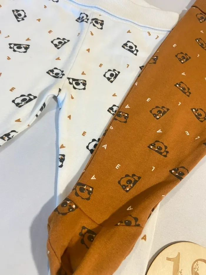 Lot pantalon avec pied - 12 mois - photo numéro 2