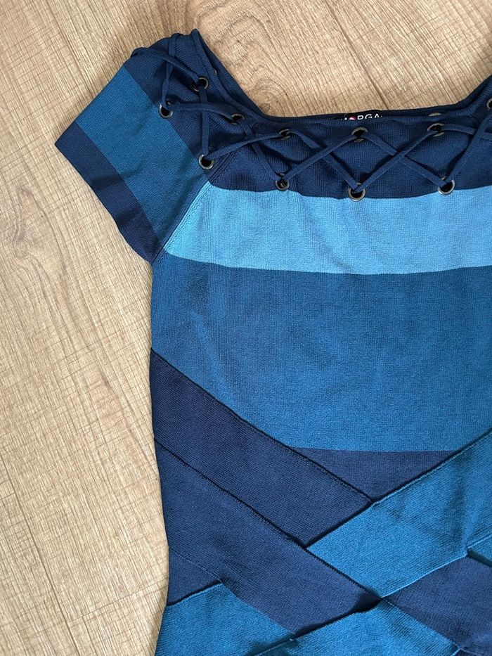 Robe bleue à manches courtes Morgan taille S excellent état - photo numéro 9