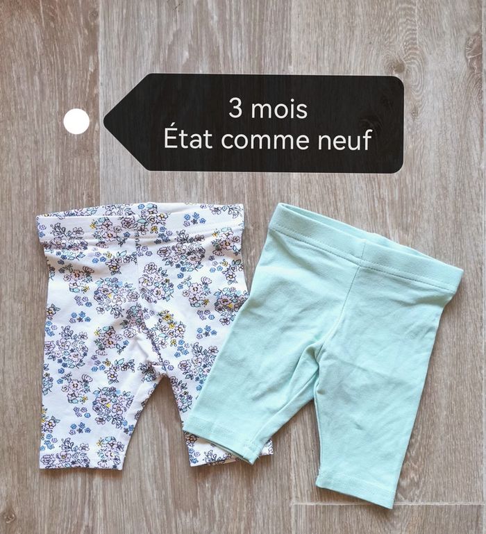 Lot 2 leggings fleuris