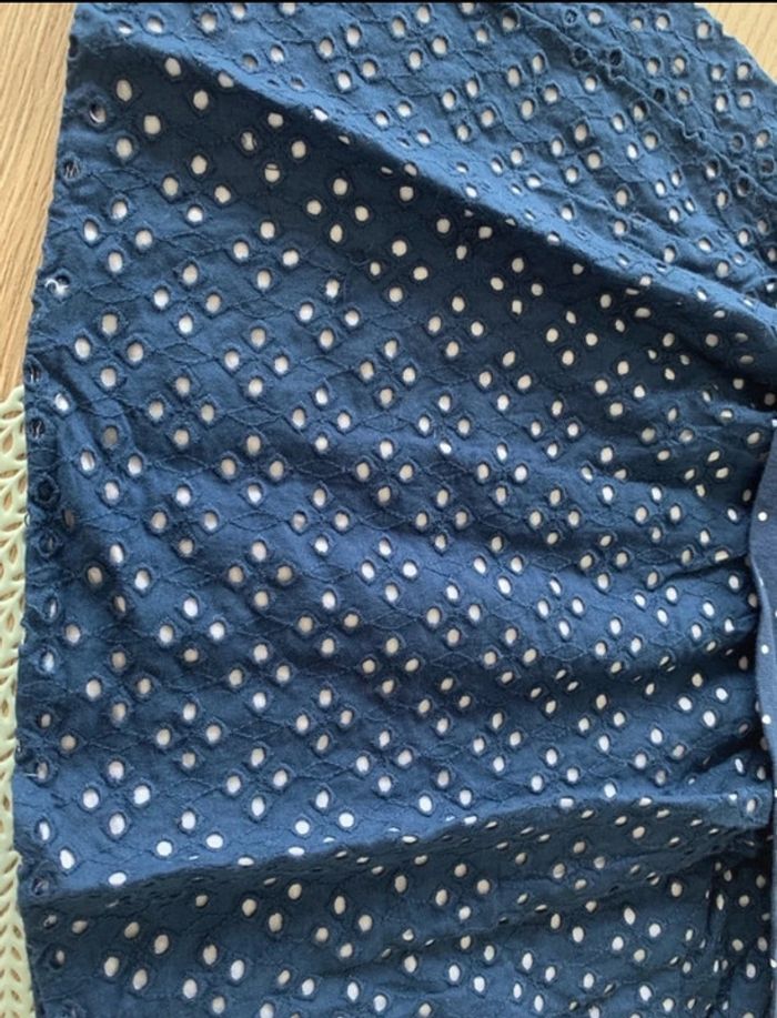 Robe bleu marine a pois blanc -12mois - catimini - photo numéro 3