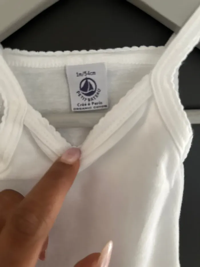 Lis de 6 bodys petit bateau fille ou garçon o/1 mois - photo numéro 3