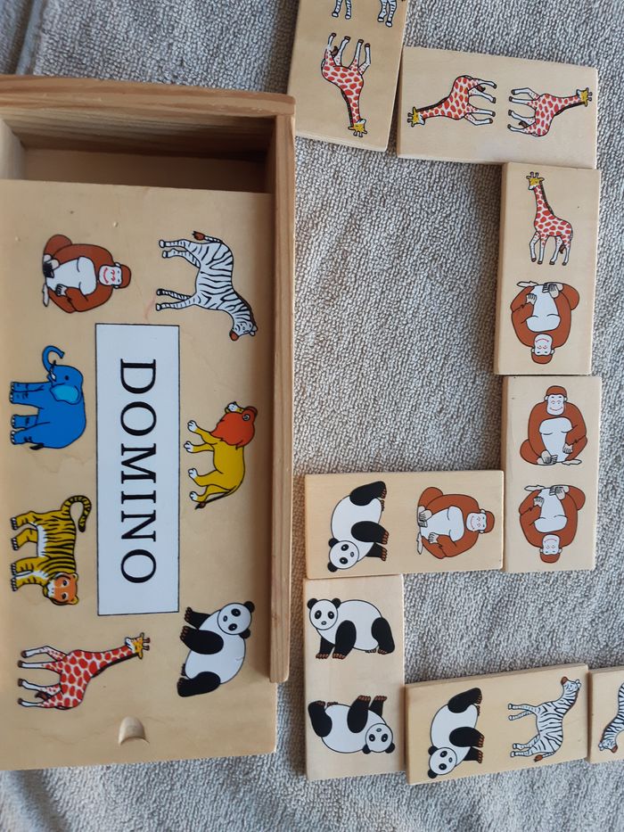 Jeu complet de dominos animaux en bois - photo numéro 4