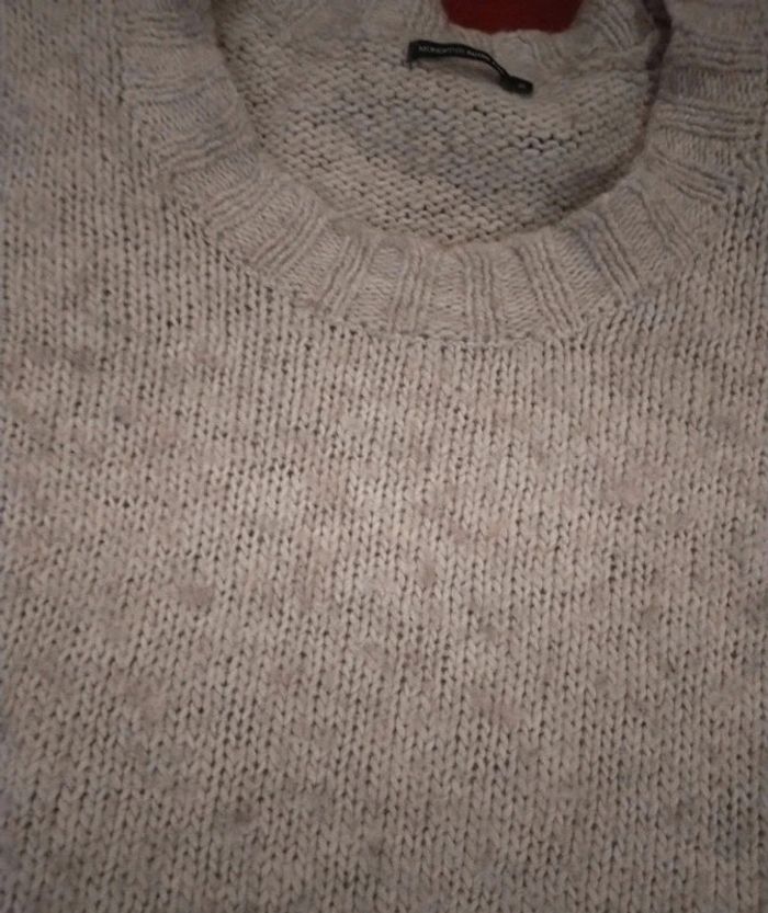 Pull gris beige chiné taille s 36monoprix - photo numéro 2