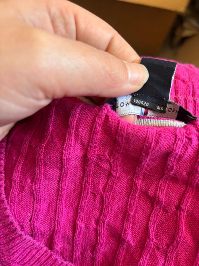 Pull en maille rose / violine Tommy Hilfiger - photo numéro 8