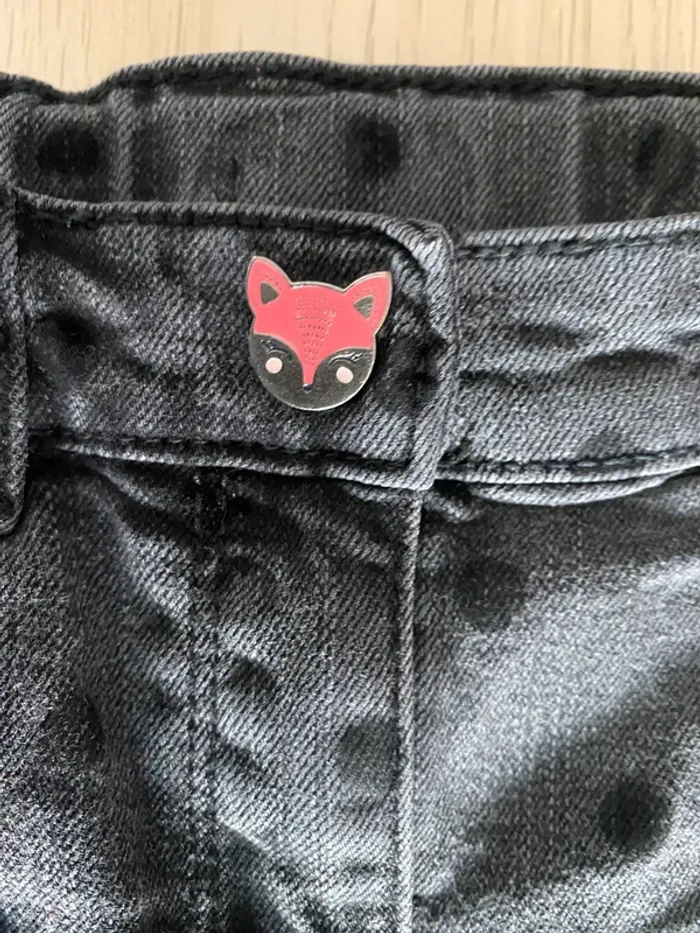 Jean pantalon noir dpam jogging survêtement gris fleurs sergent major 8 ans - photo numéro 6