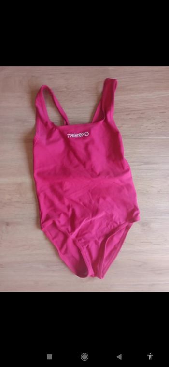 Maillot de bain une pièce rose tribord 6 ans