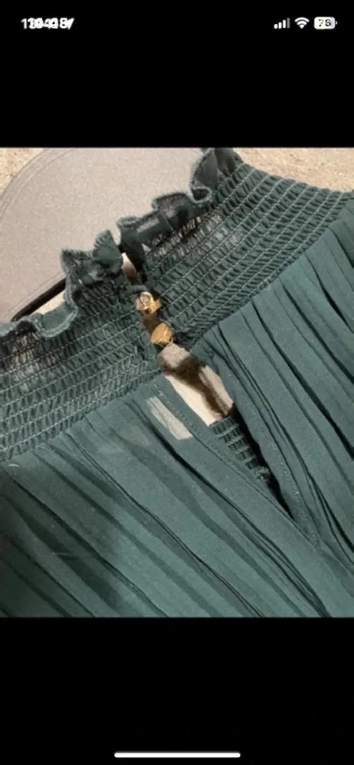 Magnifique robe verte plissé Zara taille M - photo numéro 10