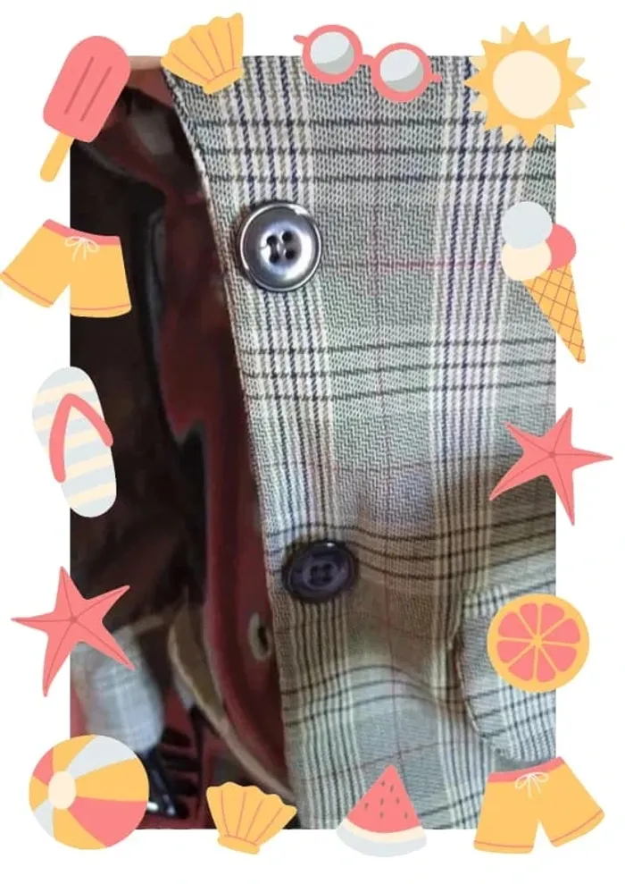 Veste blazer à carreaux - photo numéro 6