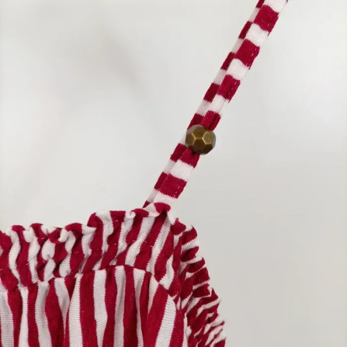 Top d'été rayé rouge et blanc à fines bretelles – Next T.12 A1023 - photo numéro 9
