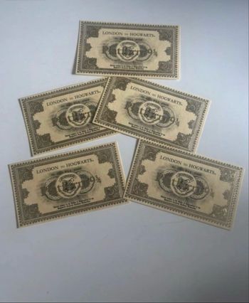 Lot NEUF de 5 tickets de train Harry Potter quai numéro 9 3/4