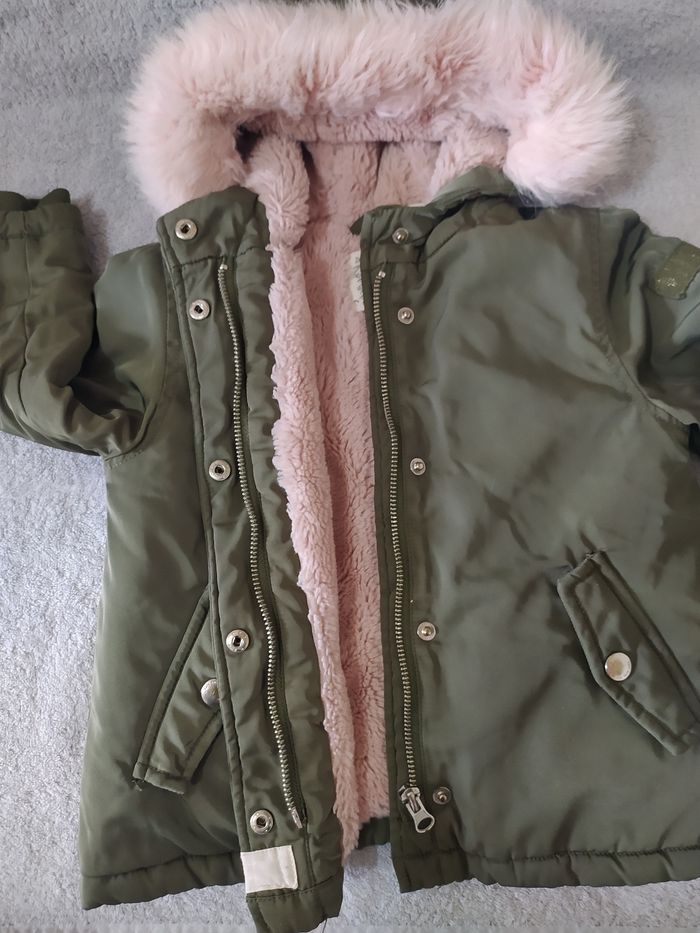Manteau kaki rose 18 mois - photo numéro 3