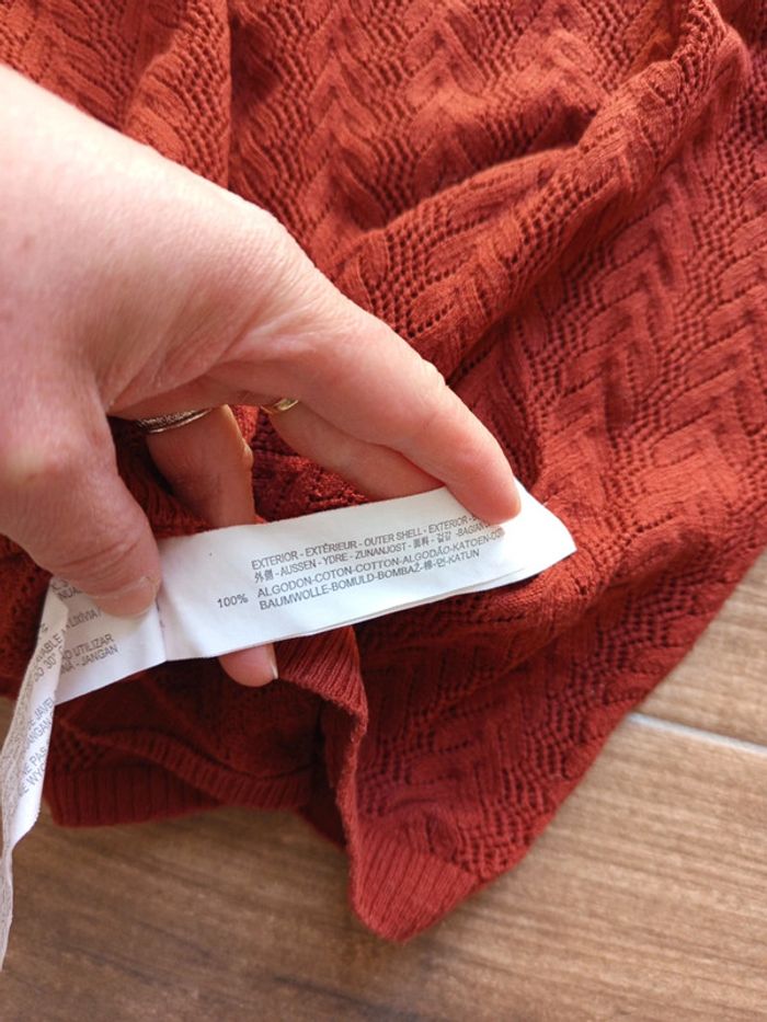Pull fin ajouré rouille/terracotta Stradivarius - photo numéro 5
