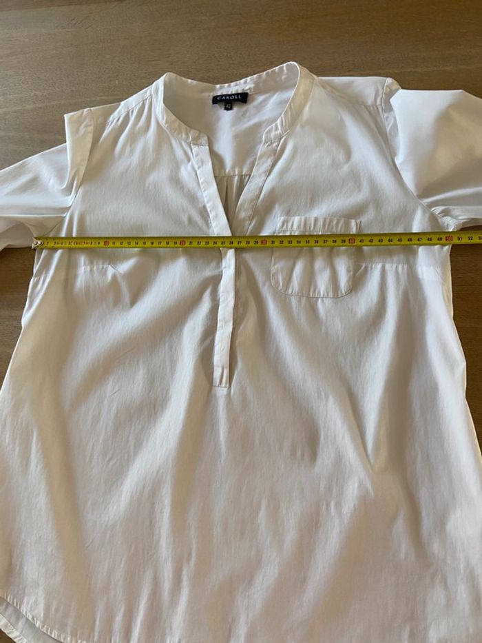 Chemise blanche sans col Caroll taille 42 - photo numéro 9