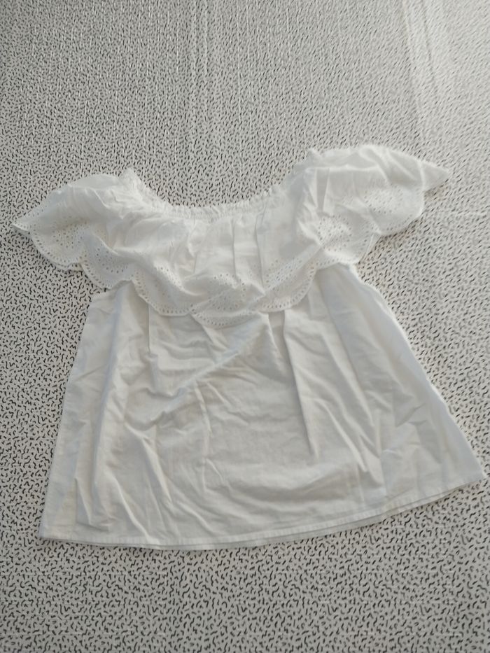 Haut blanc Bizzbee à volants – Taille S - photo numéro 4