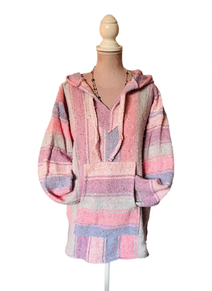 🌸💜Baja Hoodie artisanal boho ethnique Made in Mexico ethnic festival vibes sweat🌸💜 - photo numéro 6