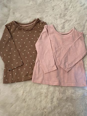 Lot de 2 haut- T-shirt manches longues 3-6m 68cm