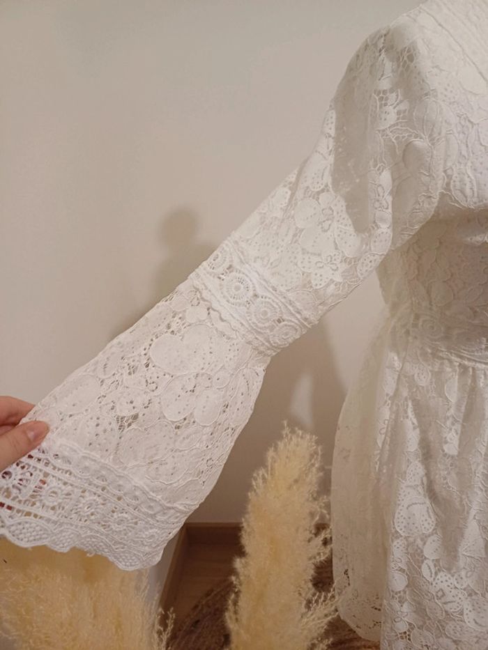 Robe blanche bohème en dentelle neuve Z Studio taille S/M 36/38 - photo numéro 7