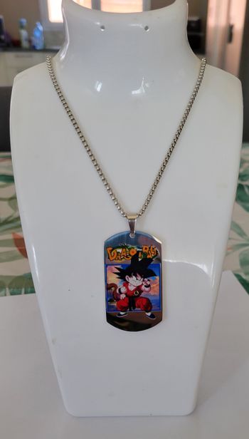 COLLIER PLAQUE DRAGON BALL Z ! NEUF ! ACIER INOXYDABLE