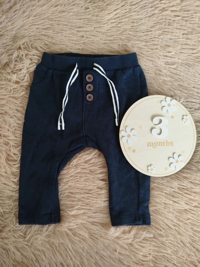 Lot de vêtements bébé garçon 3 mois divers marques bleu marine gris beige kaki motif animaux - photo numéro 3