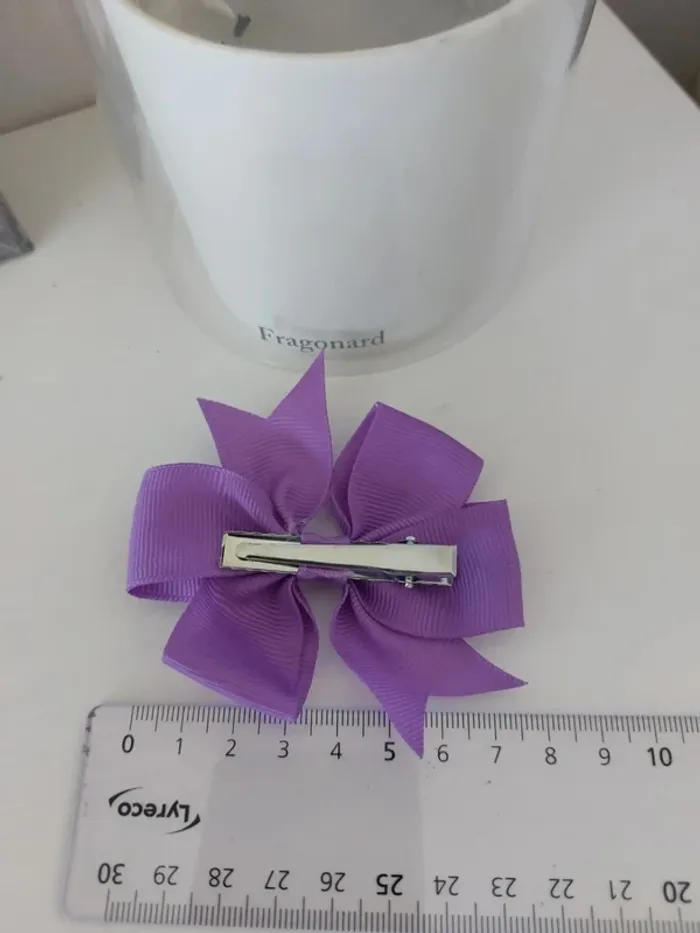 Nœud à pince couleur violette - photo numéro 2