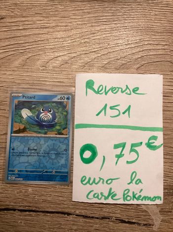 carte Pokémon ptitard reverse 060/165 EV3.5 collection 151 FR neuf sortie de booster