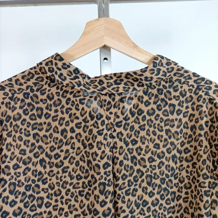 Blouse fluide léopard Kiabi Eco Conception col mao taille 42-44 A844 - photo numéro 10